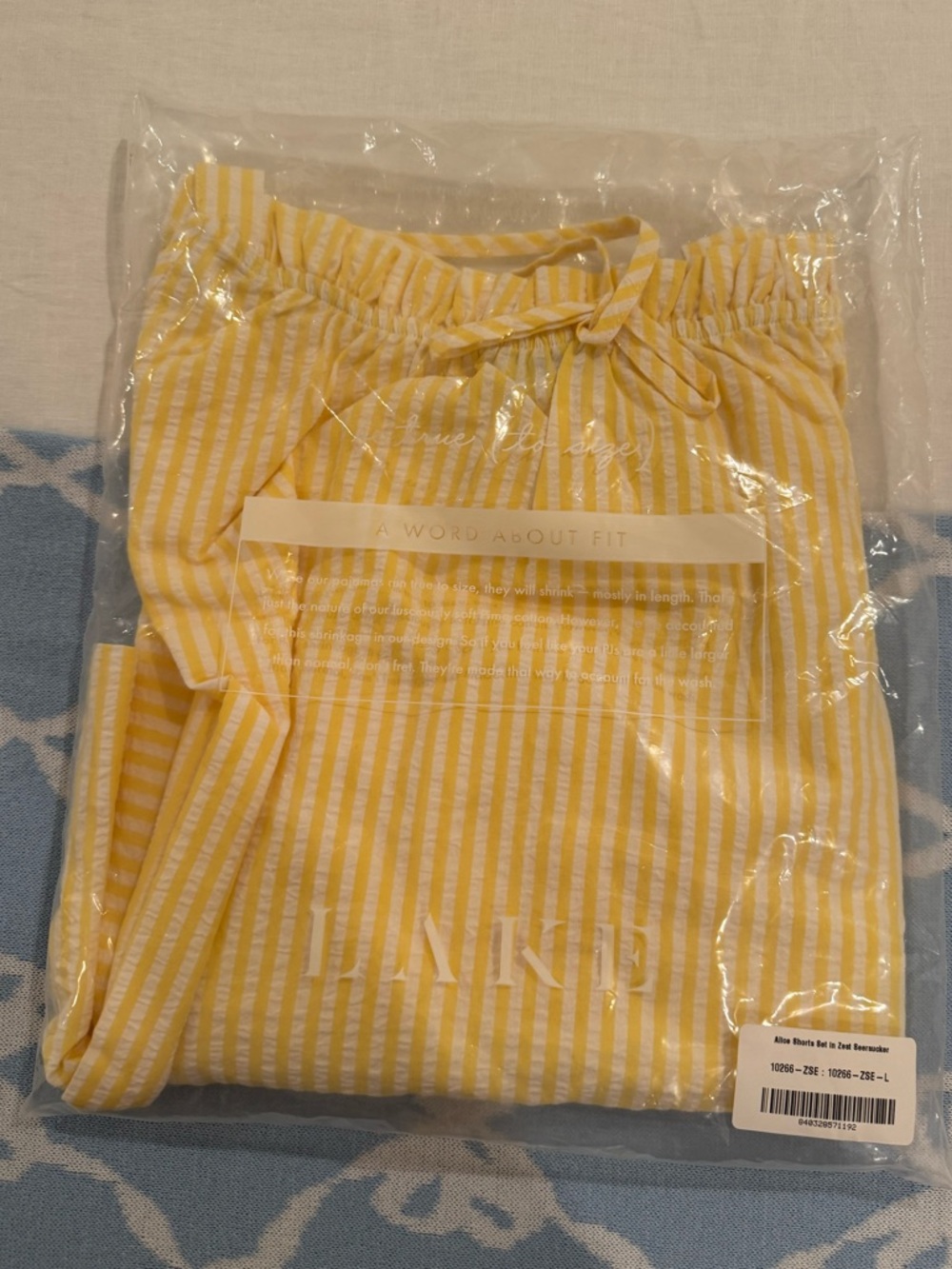 NWT Lake Alice Shorts Set in Zest Seersucker